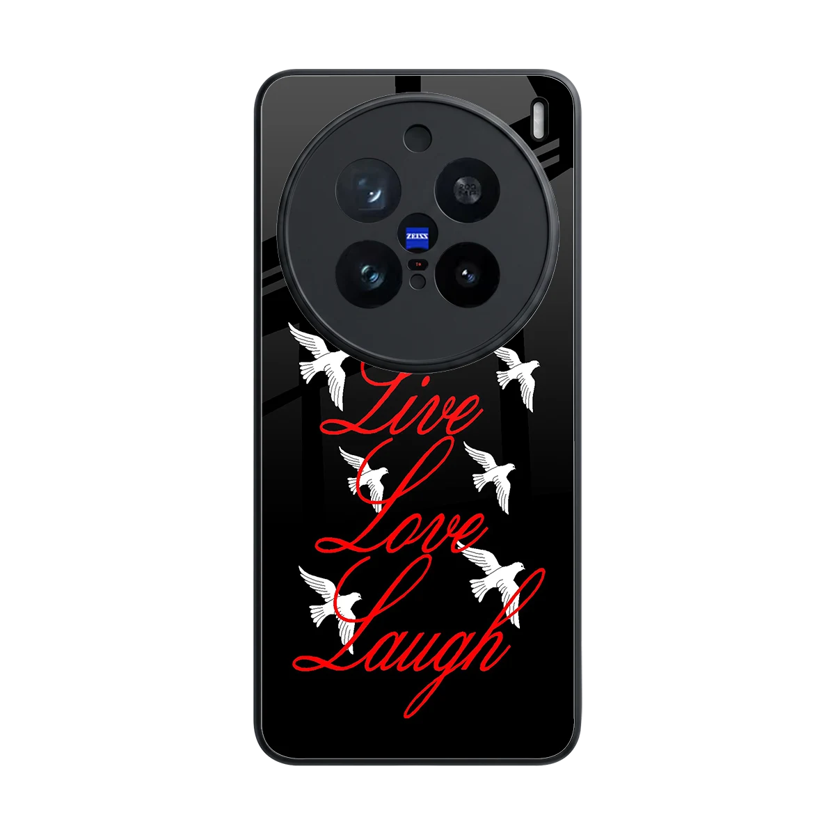 Live Love Laugh back phone cover | glass case for vivo x200 pro