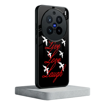 Live Love Laugh vivo x200 pro mobile cover | shockproof glass phone case