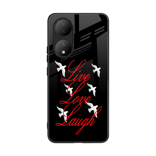 Live Love Laugh back phone cover | glass case for Vivo-y100
