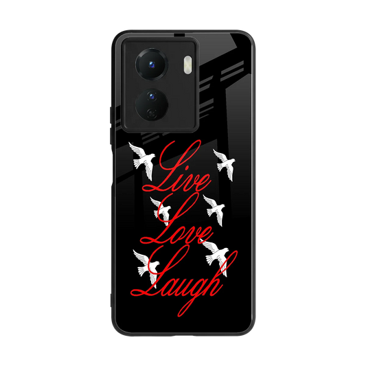Live Love Laugh back phone cover | glass case for vivo y16