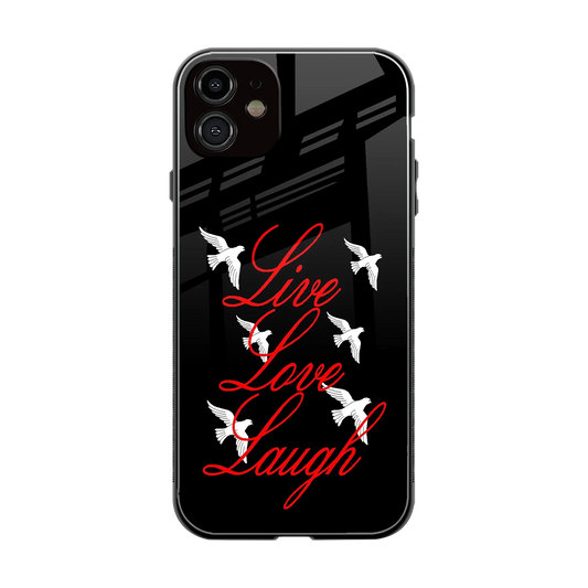 Live Love Laugh back phone cover | glass case for iphone 12