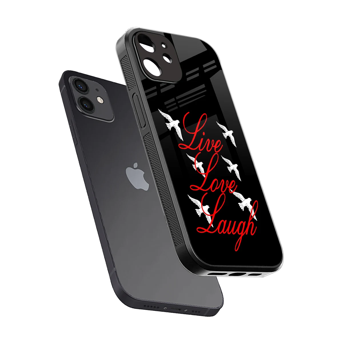 Live Love Laugh sleek iphone 11 cover with tempered glass back and TPU edges