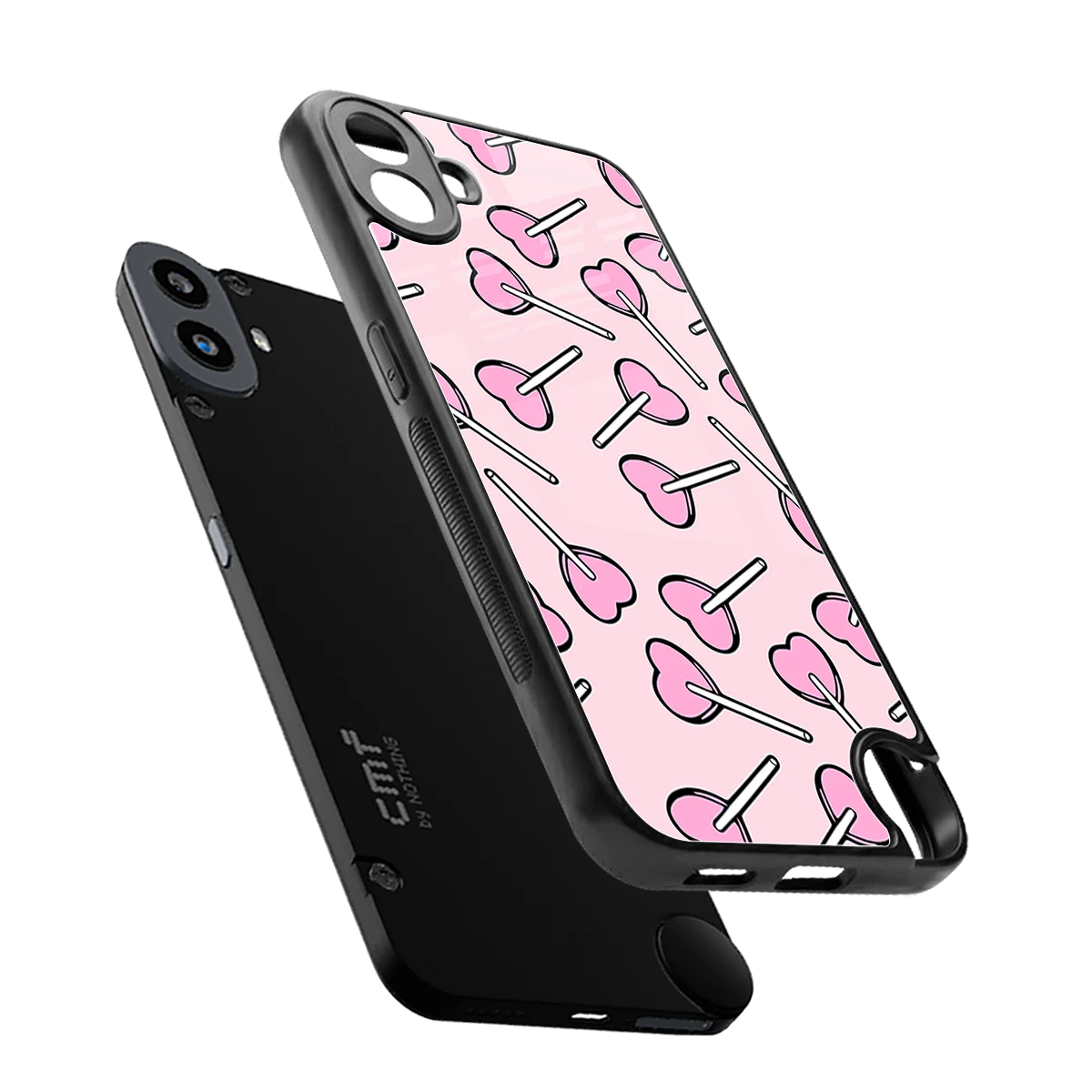 Lollipop Fusion sleek cmf nothing phone 1 cover with tempered glass back and TPU edges