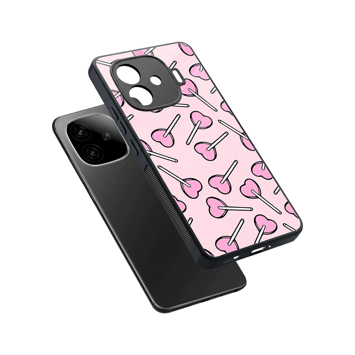 Lollipop Fusion sleek iqoo neo 10r 5g cover with tempered glass back and TPU edges