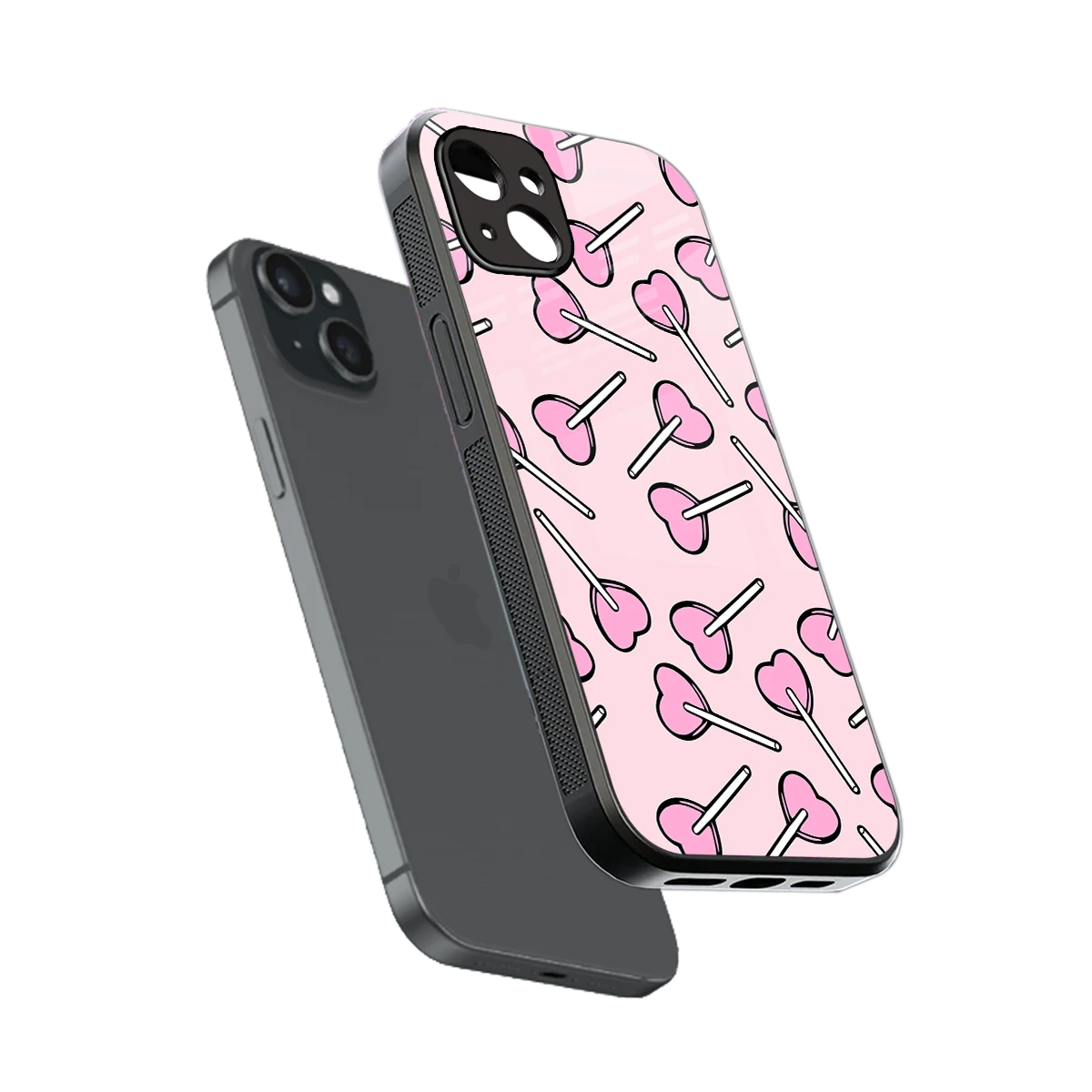 Lollipop Fusion sleek iphone 14 plus cover with tempered glass back and TPU edges