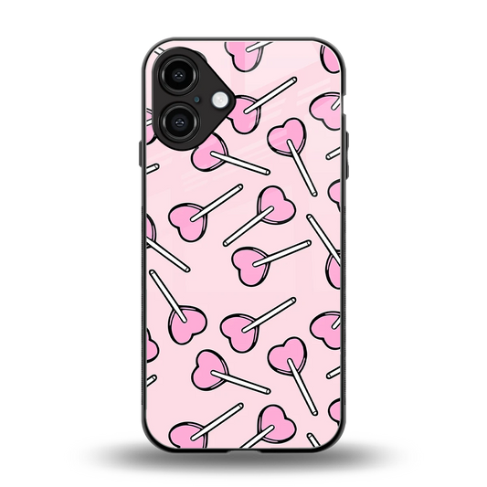 Lollipop Fusion back phone cover | glass case for iphone 16 plus