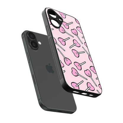 Lollipop Fusion sleek iphone 16 plus cover with tempered glass back and TPU edges