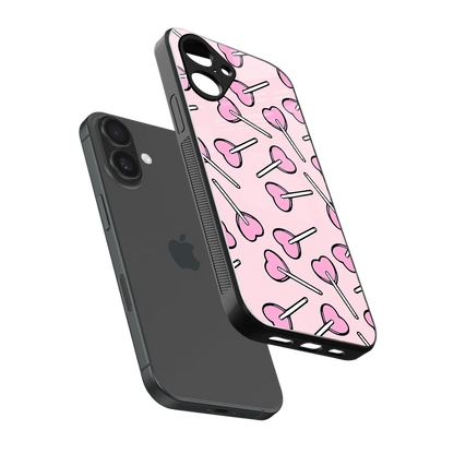 Lollipop Fusion sleek iPhone 16 cover with tempered glass back and TPU edges