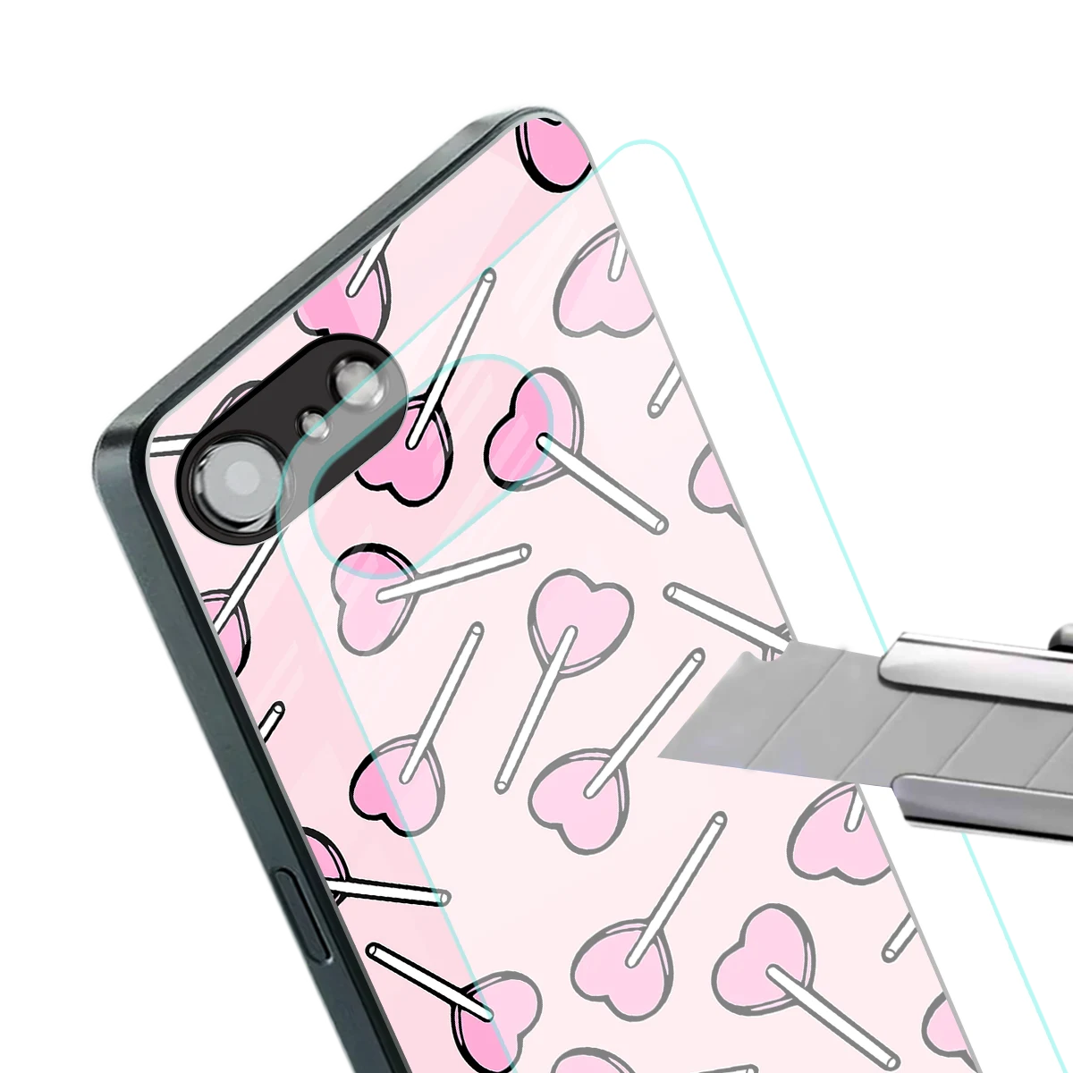 Lollipop Fusion stylish phone case for iphone 16e | glossy glass and slim fit