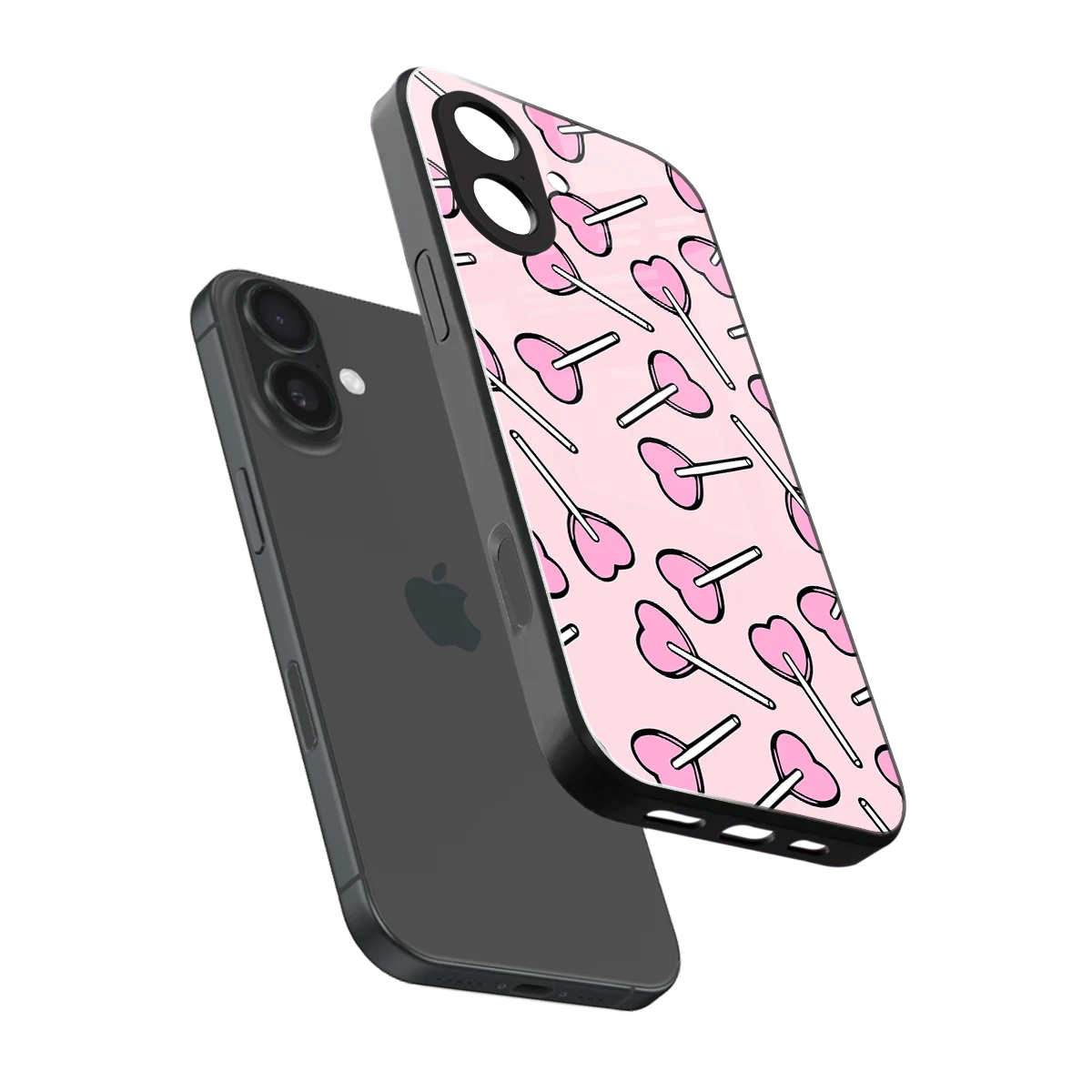 Lollipop Fusion sleek iphone 17 cover with tempered glass back and TPU edges