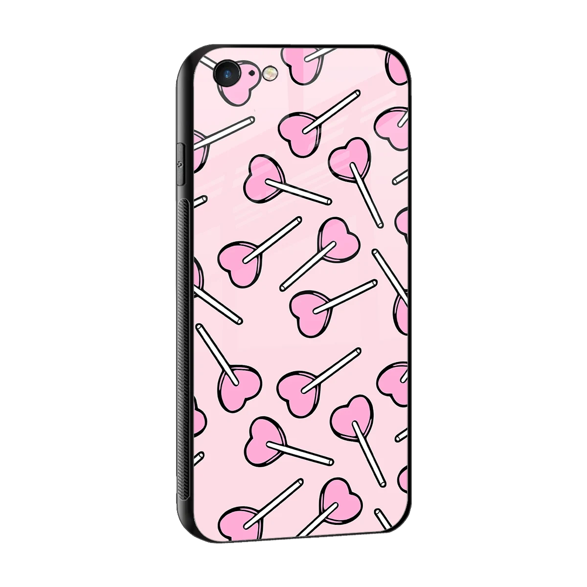 Lollipop Fusion sleek iphone 6s cover with tempered glass back and TPU edges