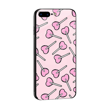 Lollipop Fusion sleek iphone 7 plus cover with tempered glass back and TPU edges