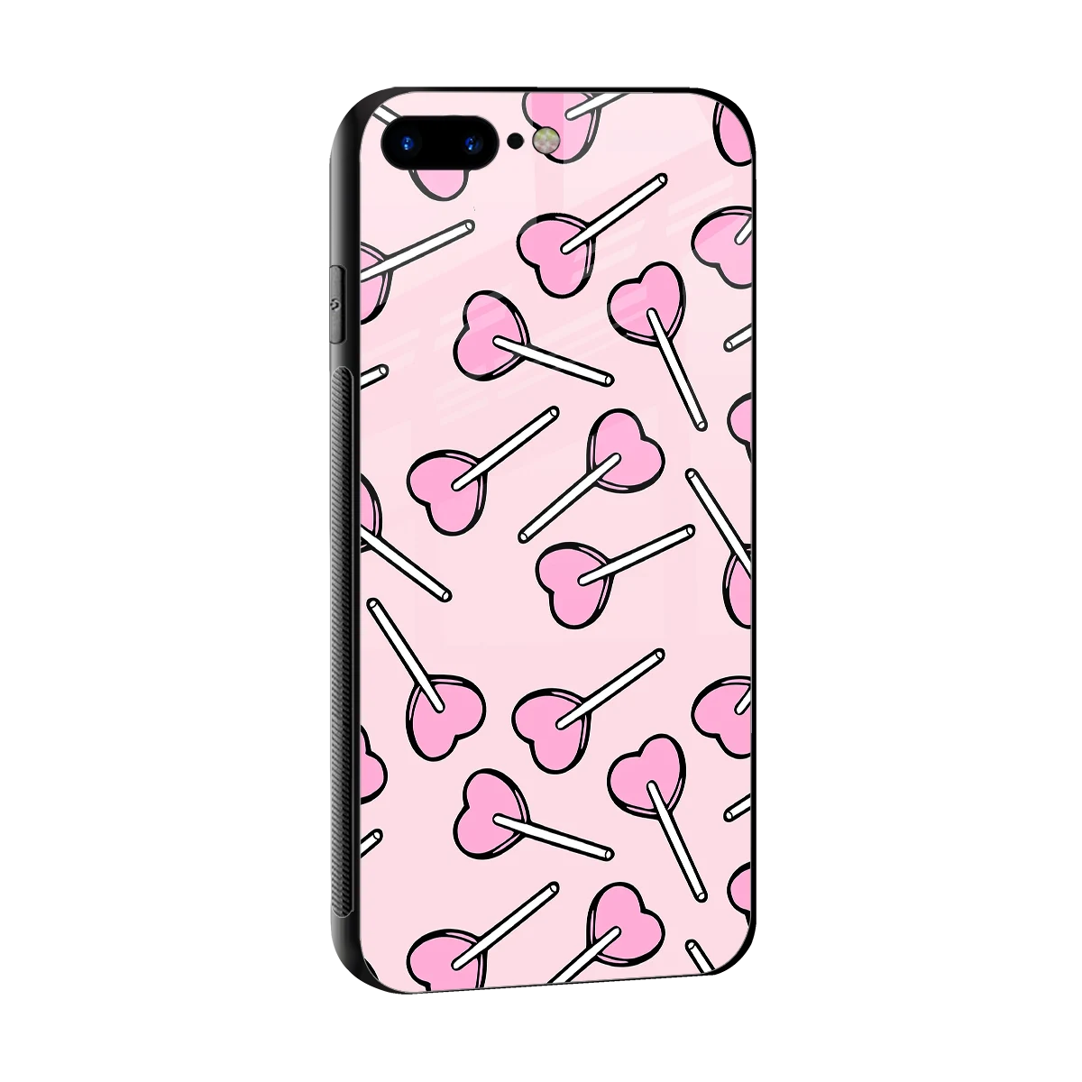 Lollipop Fusion sleek iphone 8 plus cover with tempered glass back and TPU edges