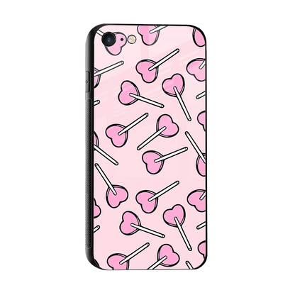 Lollipop Fusion sleek iphone 7 cover with tempered glass back and TPU edges