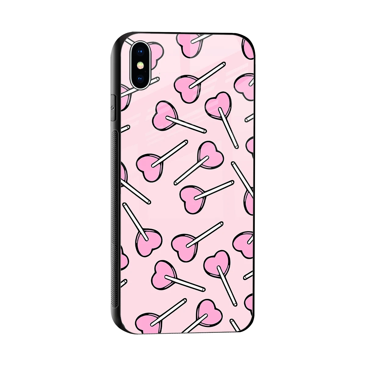 Lollipop Fusion sleek iphone xs max cover with tempered glass back and TPU edges