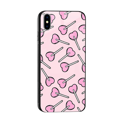 Lollipop Fusion sleek iphone xs max cover with tempered glass back and TPU edges