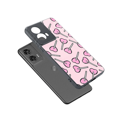 Lollipop Fusion sleek motorola edge 50 fusion cover with tempered glass back and TPU edges