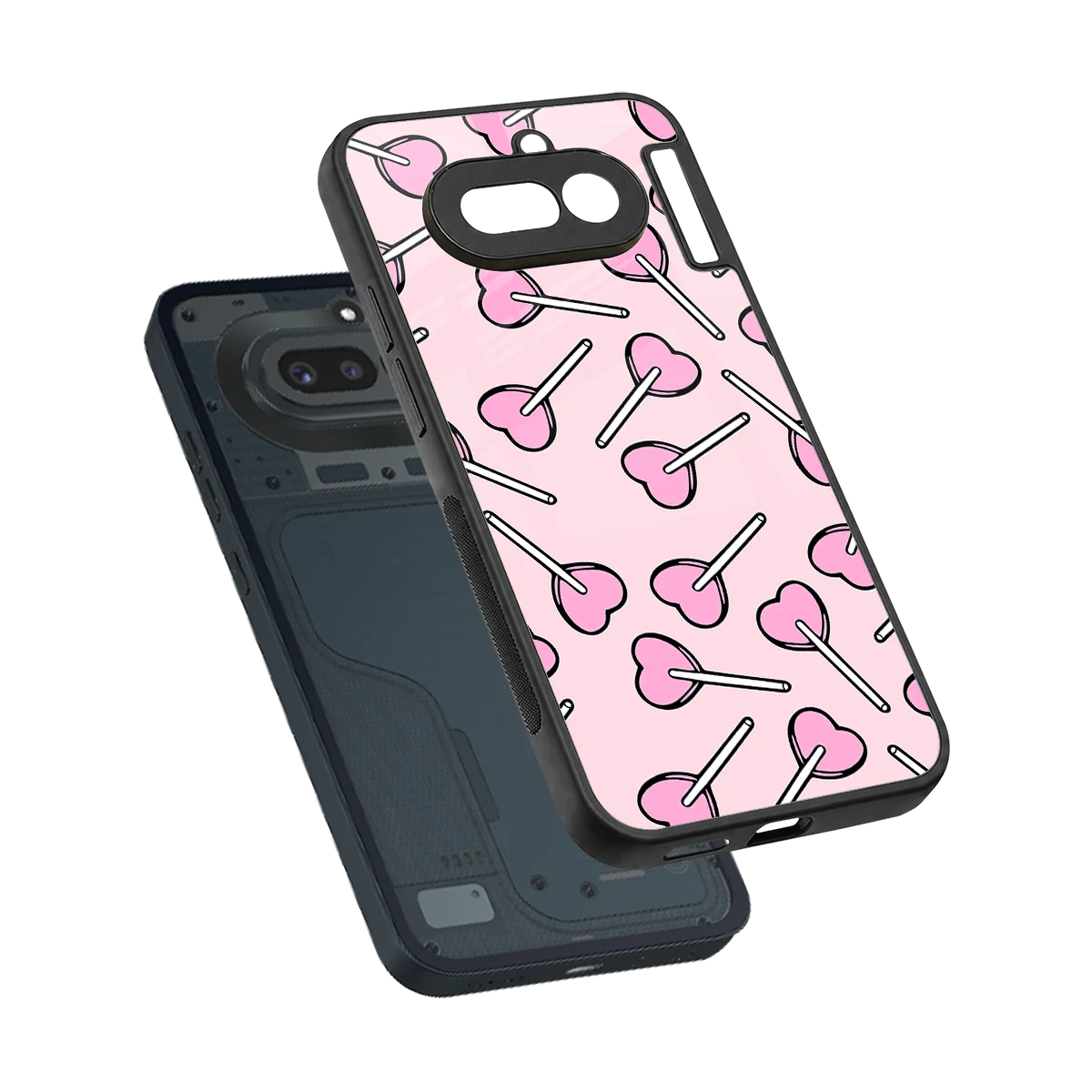 Lollipop Fusion sleek nothing phone 4a cover with tempered glass back and TPU edges