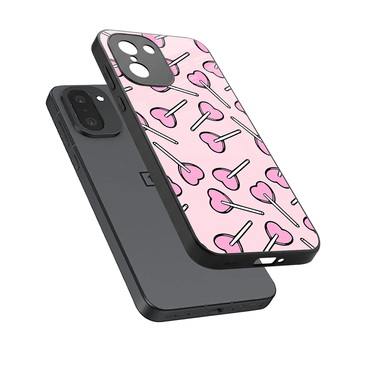 Lollipop Fusion sleek oneplus 15r cover with tempered glass back and TPU edges
