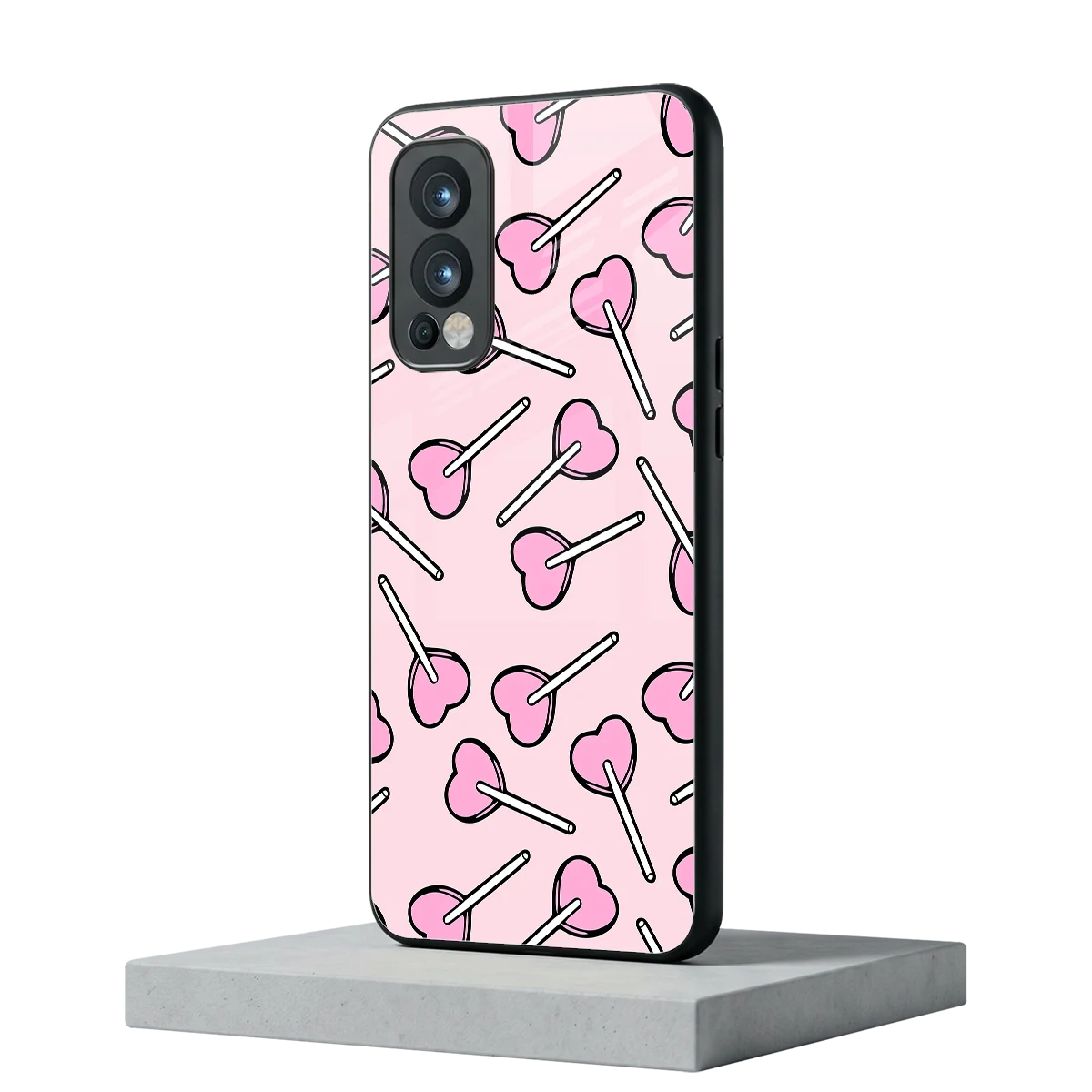 Lollipop Fusion oneplus nord 2 mobile cover | shockproof glass phone case