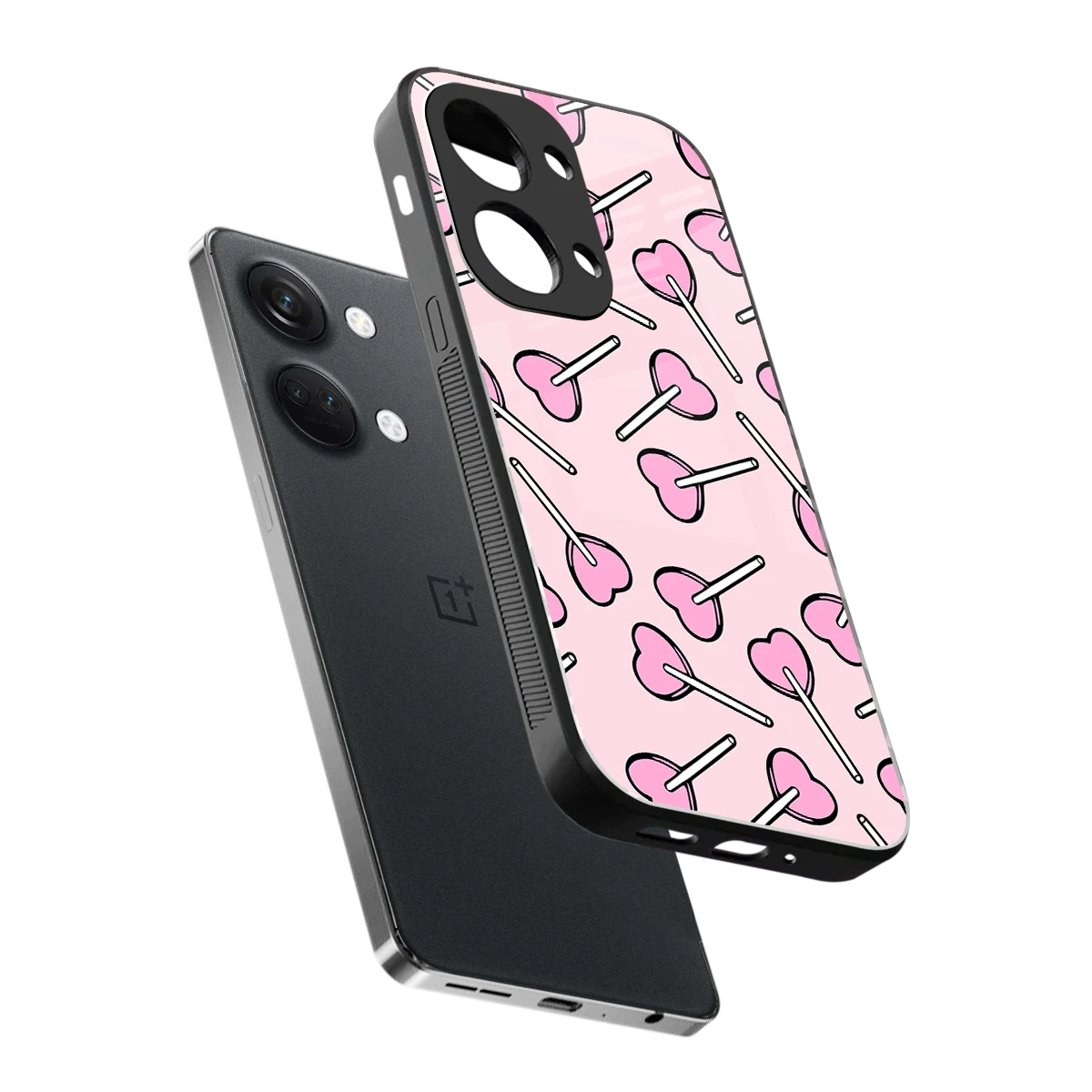 Lollipop Fusion sleek oneplus nord 3 cover with tempered glass back and TPU edges