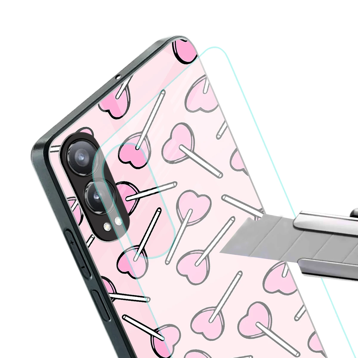 Lollipop Fusion stylish phone case for oneplus nord ce 4 lite | glossy glass and slim fit