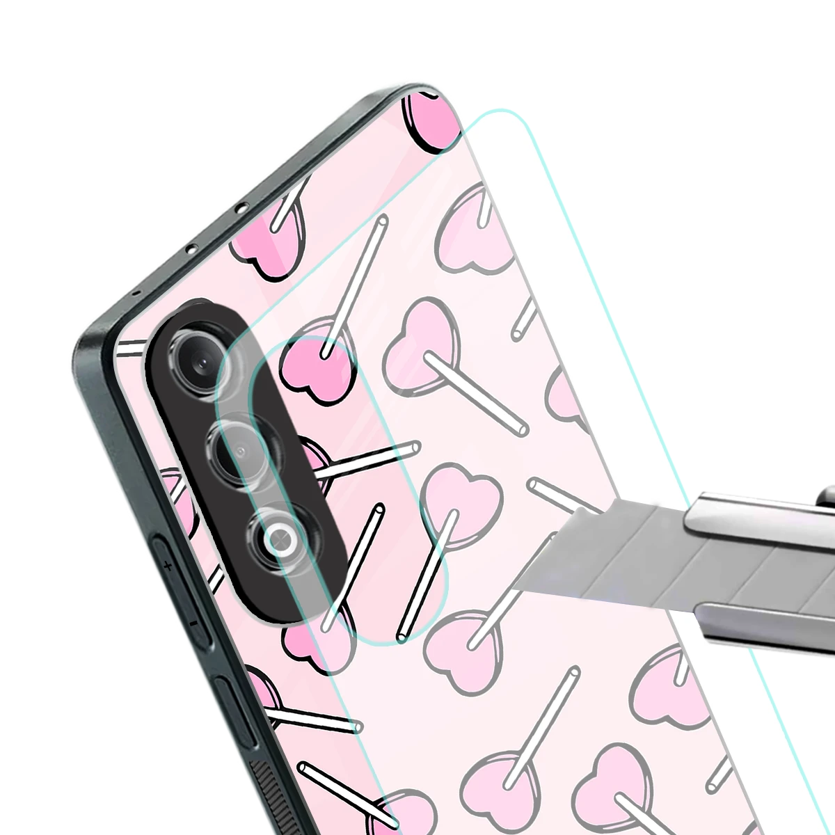 Lollipop Fusion stylish phone case for oneplus nord ce 4 | glossy glass and slim fit