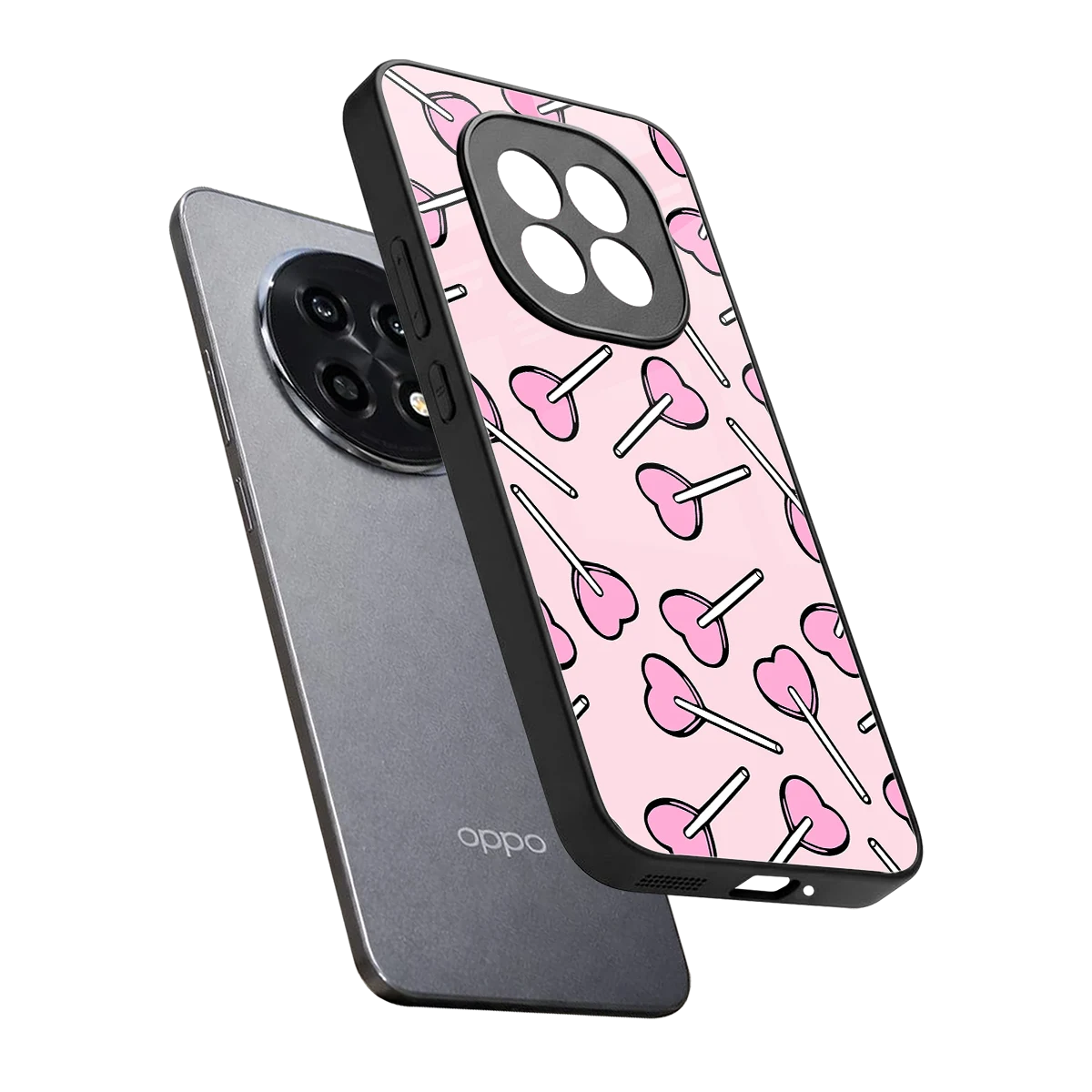Lollipop Fusion sleek oppo f29 pro 5g cover with tempered glass back and TPU edges