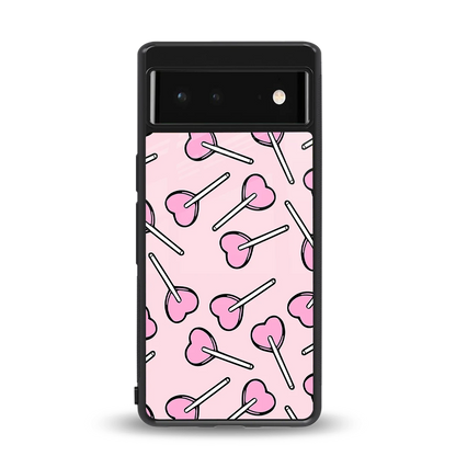 Lollipop Fusion back phone cover | glass case for google pixel 6a