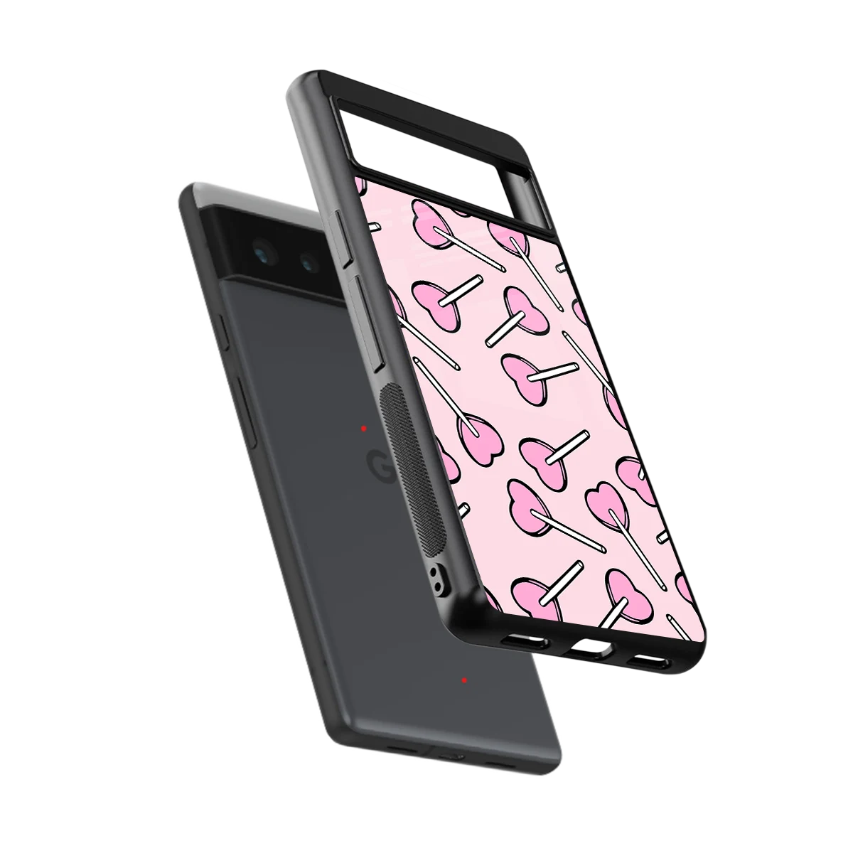 Lollipop Fusion sleek google pixel 6 cover with tempered glass back and TPU edges