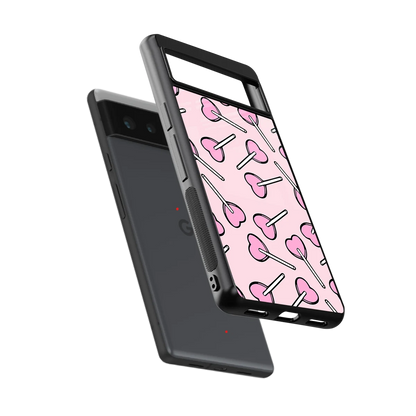 Lollipop Fusion sleek google pixel 6 cover with tempered glass back and TPU edges