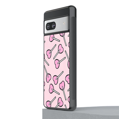 Lollipop Fusion stylish phone case for google pixel 7a | glossy glass and slim fit