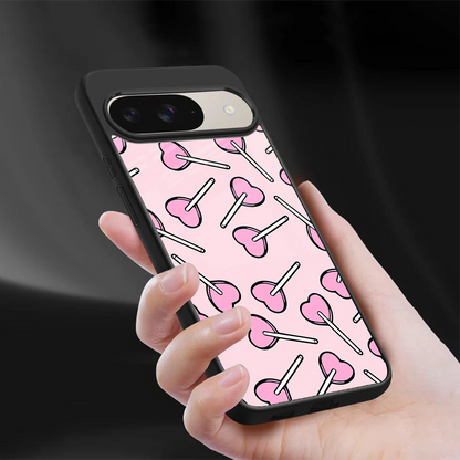 Lollipop Fusion sleek google pixel 9 cover with tempered glass back and TPU edges