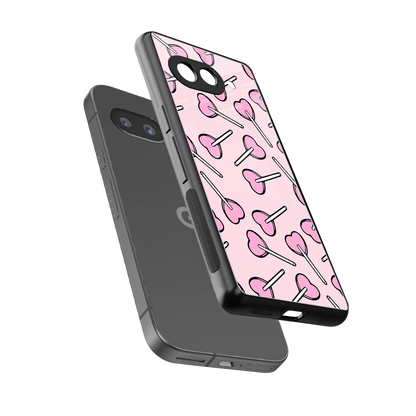 Lollipop Fusion sleek google pixel 9a cover with tempered glass back and TPU edges