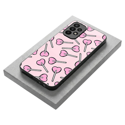 Lollipop Fusion stylish phone case for samsung galaxy a23 | glossy glass and slim fit