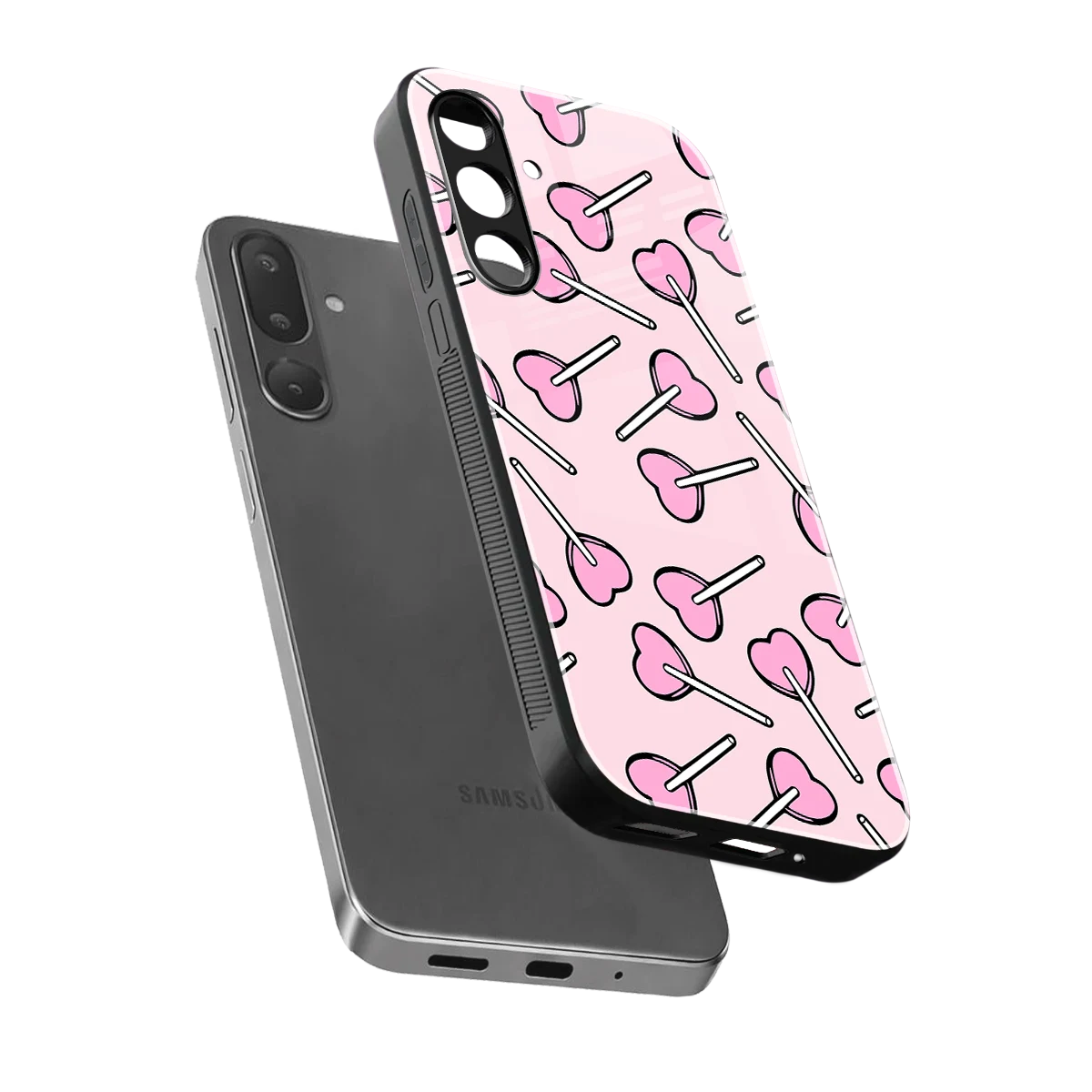 Lollipop Fusion sleek samsung galaxy m36 5g cover with tempered glass back and TPU edges