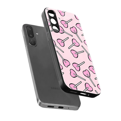 Lollipop Fusion sleek samsung galaxy m36 5g cover with tempered glass back and TPU edges