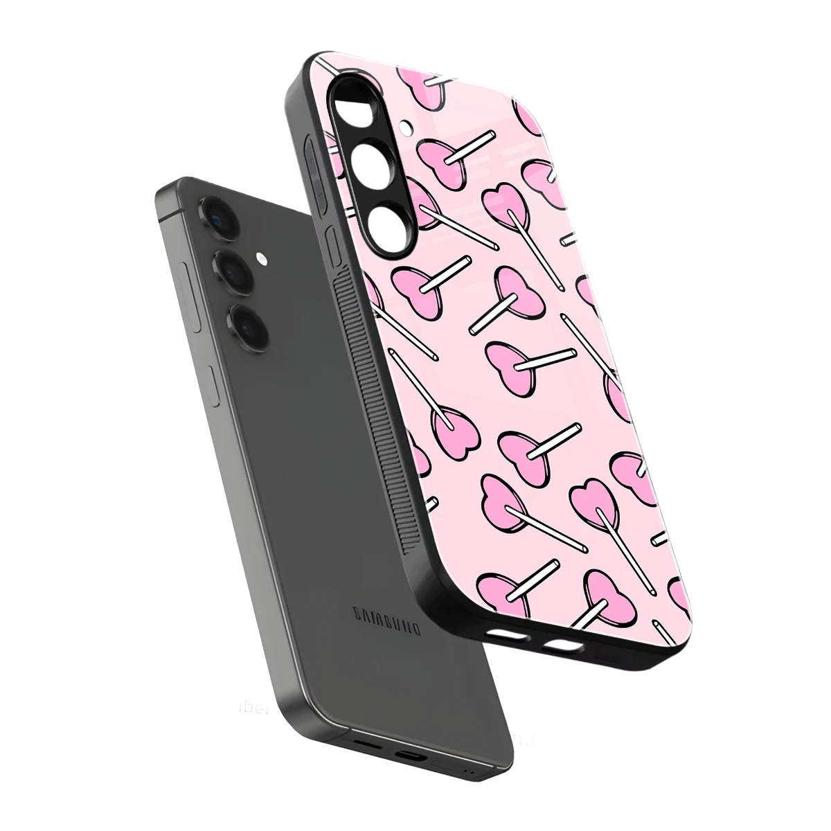 Lollipop Fusion sleek samsung galaxy s24 cover with tempered glass back and TPU edges