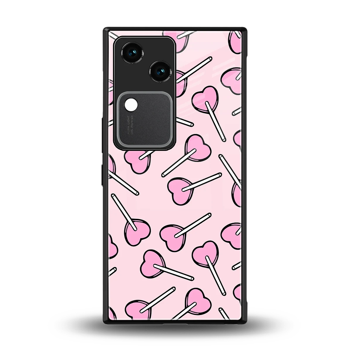 Lollipop Fusion back phone cover | glass case for vivo v30