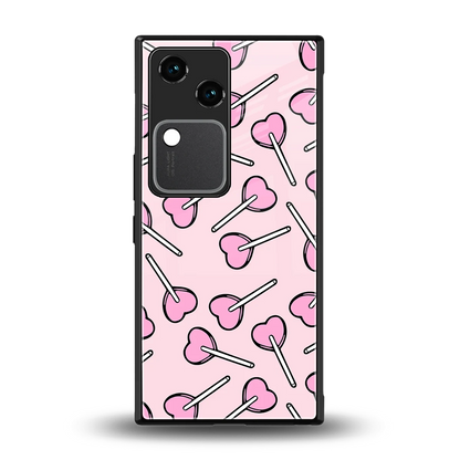 Lollipop Fusion back phone cover | glass case for vivo v30