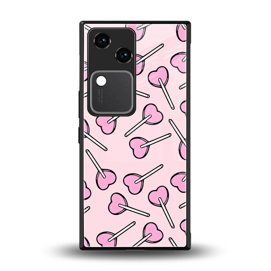 Lollipop Fusion back phone cover | glass case for vivo v30