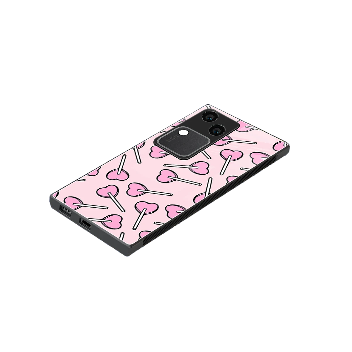 Lollipop Fusion stylish phone case for vivo v30 | glossy glass and slim fit