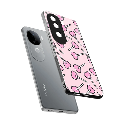 Lollipop Fusion sleek vivo v40e cover with tempered glass back and TPU edges