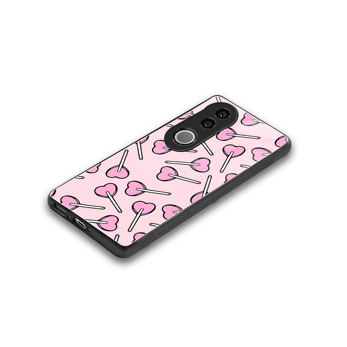 Lollipop Fusion stylish phone case for vivo v50 | glossy glass and slim fit