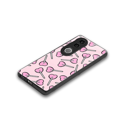 Lollipop Fusion stylish phone case for vivo v50 | glossy glass and slim fit