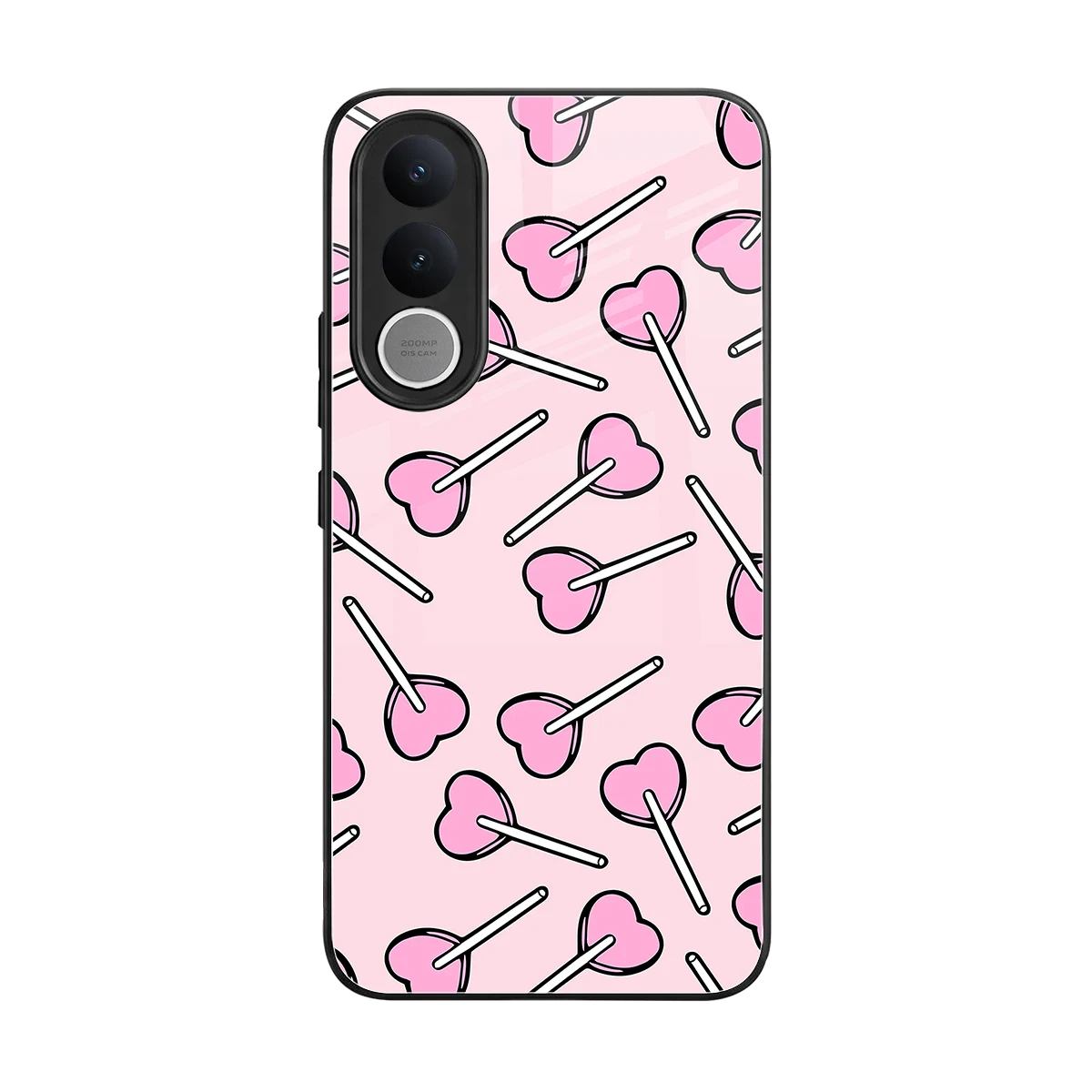 Lollipop Fusion back phone cover | glass case for vivo v70 fe