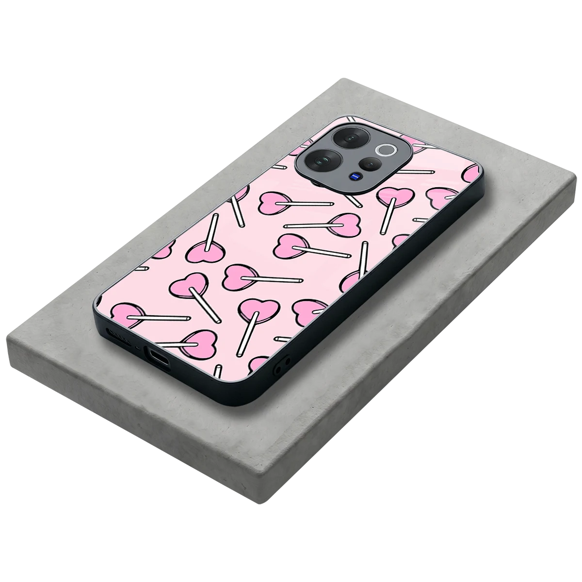 Lollipop Fusion stylish phone case for vivo v70 elite | glossy glass and slim fit