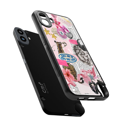 Lost Call sleek cmf nothing phone 1 cover with tempered glass back and TPU edges