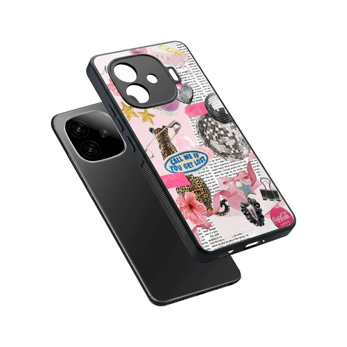 Lost Call sleek iqoo neo 10r 5g cover with tempered glass back and TPU edges