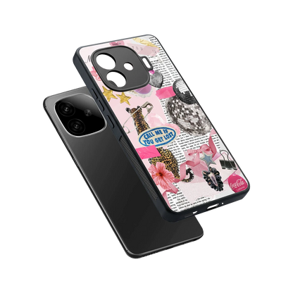 Lost Call sleek iqoo neo 10r 5g cover with tempered glass back and TPU edges